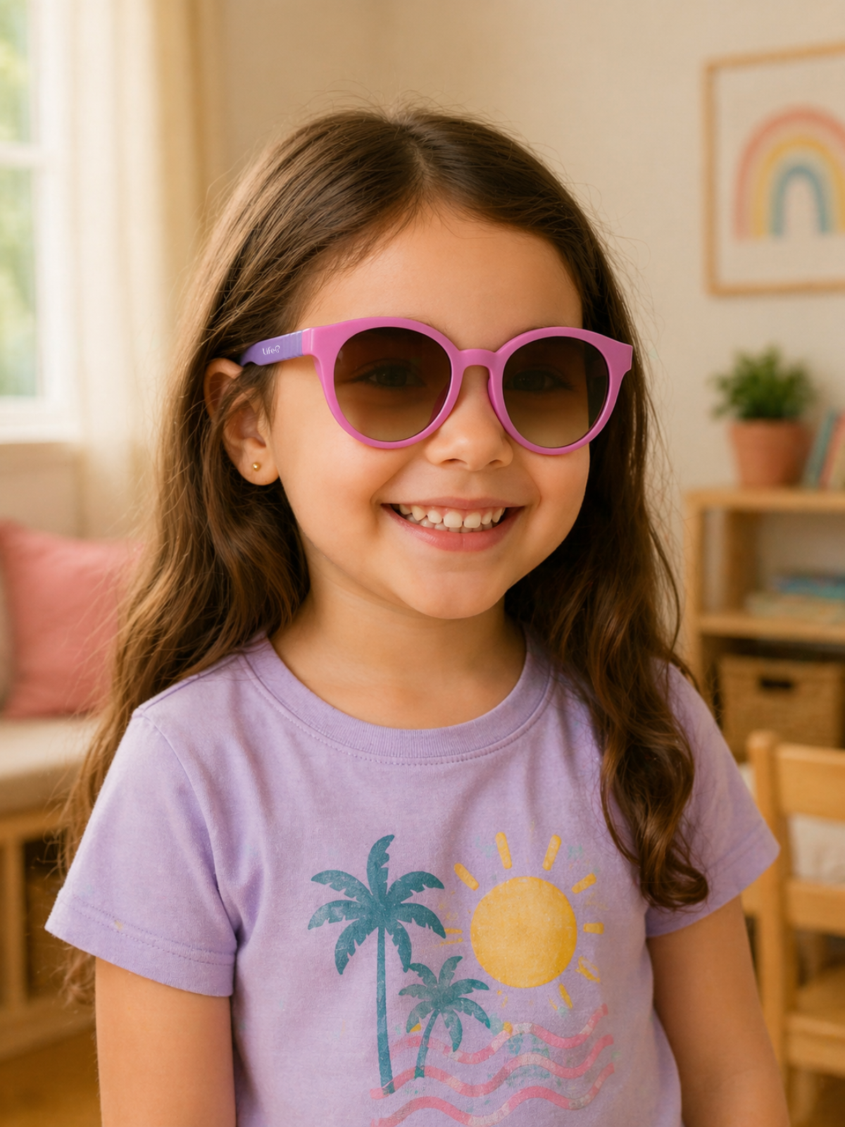 Óculos De Sol Kids Unissex Magic Redondo UV 400