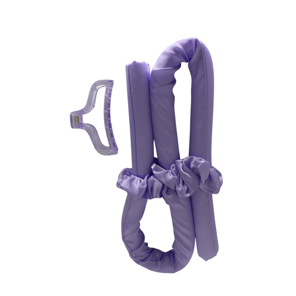 Kit Modelador de Cachos em Cetim Sem Fonte de Calor - Lilás/Roxo