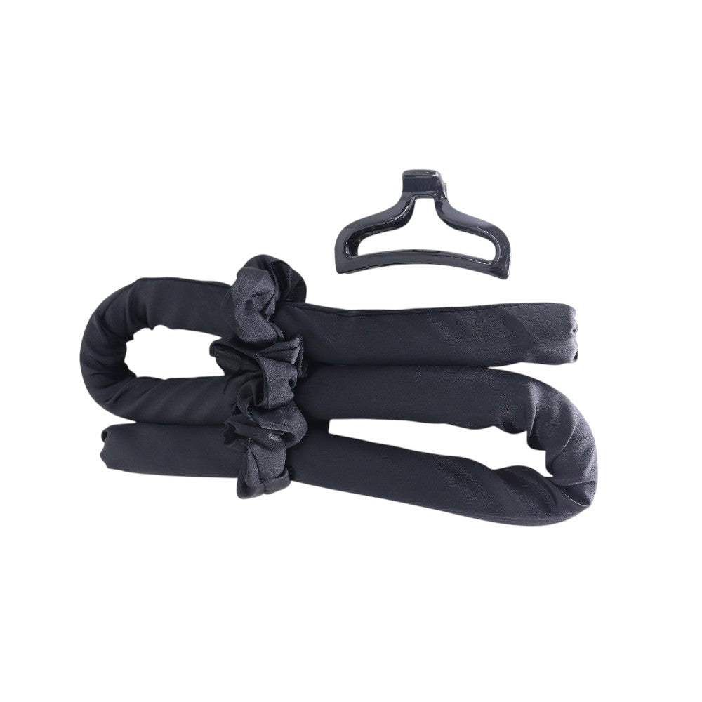 Kit Modelador de Cachos em Cetim Sem Fonte de Calor - Preto