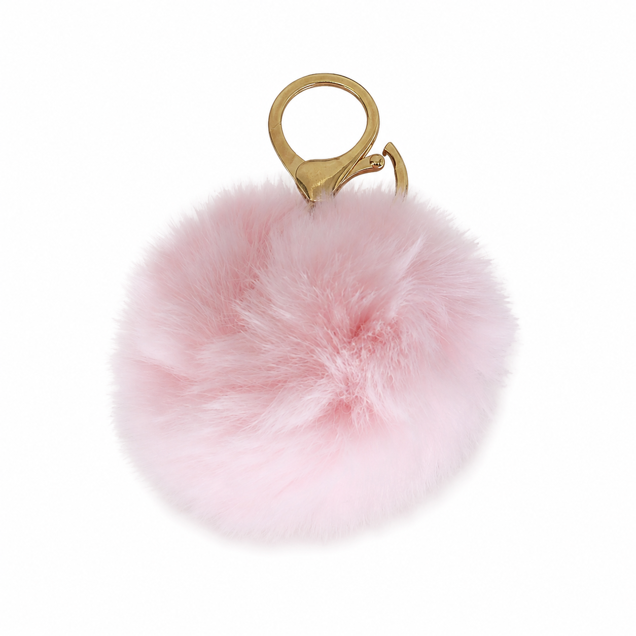 Chaveiro para Bolsa Bolinha Puff Pelúcia - Rosa