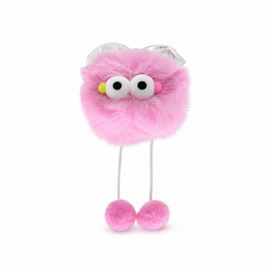 Chaveiro para Bolsa Monstrinho Lubibi Puff Pelúcia - Rosa