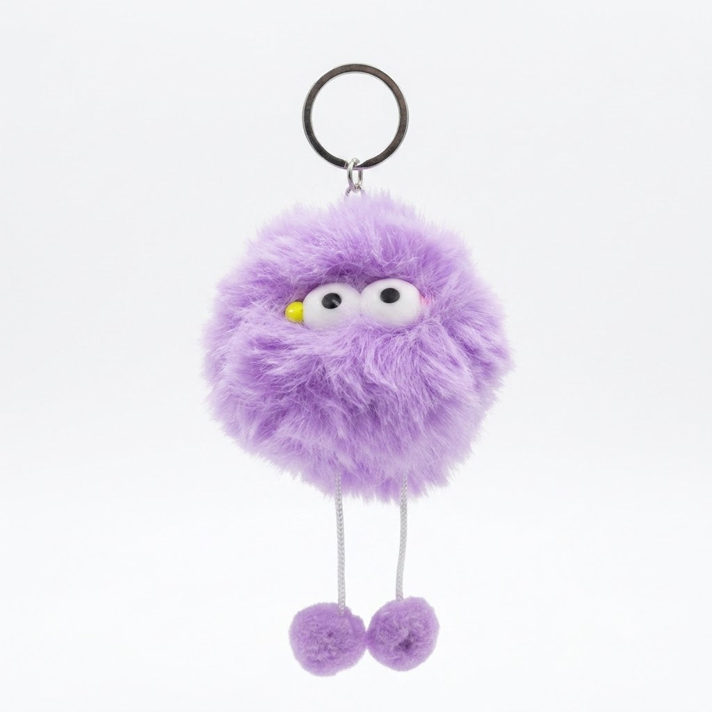 Chaveiro para Bolsa Monstrinho Lubibi Puff Pelúcia - Roxo