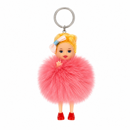 Chaveiro para Bolsa Puff Girl Pelúcia - Rosa