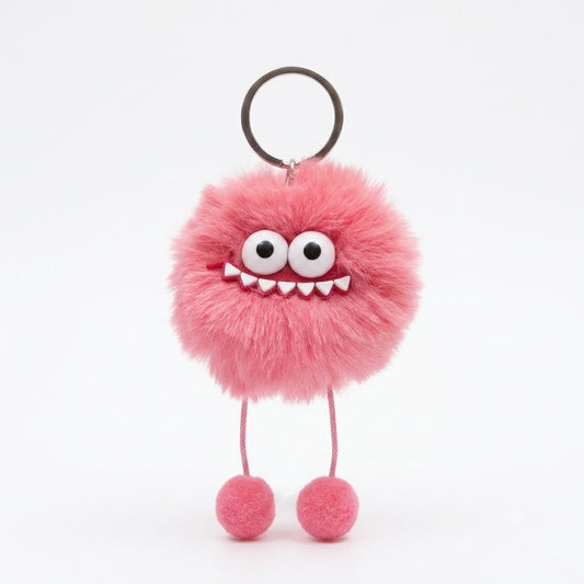 Chaveiro para Bolsa Monstrinho Lufufu Puff Pelúcia - Rosa Salmao