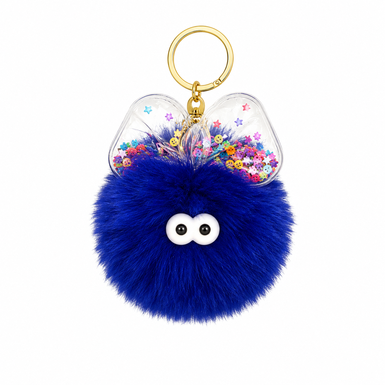 Chaveiro para Bolsa Monstrinho Luchuchu Puff Pelúcia - Azul Royal