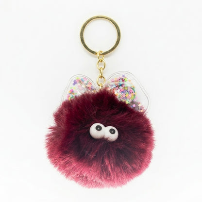 Chaveiro para Bolsa Monstrinho Luchuchu Puff Pelúcia - Vinho/Bordo