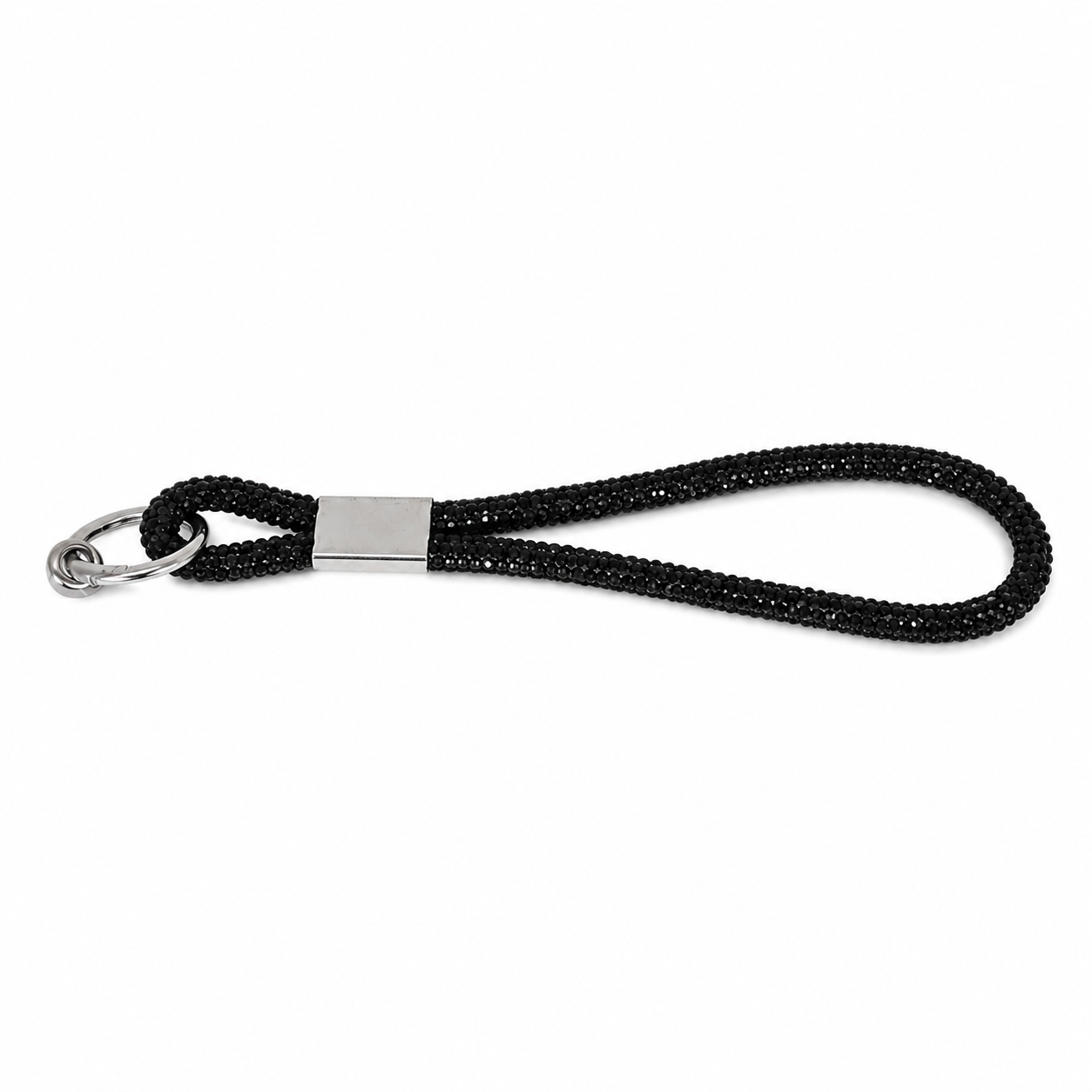 Mini Cordão Strass para Celular - Preto