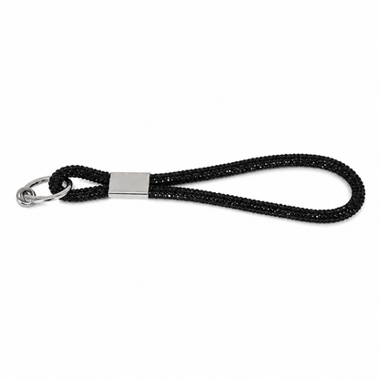 Mini Cordão Strass para Celular - Preto