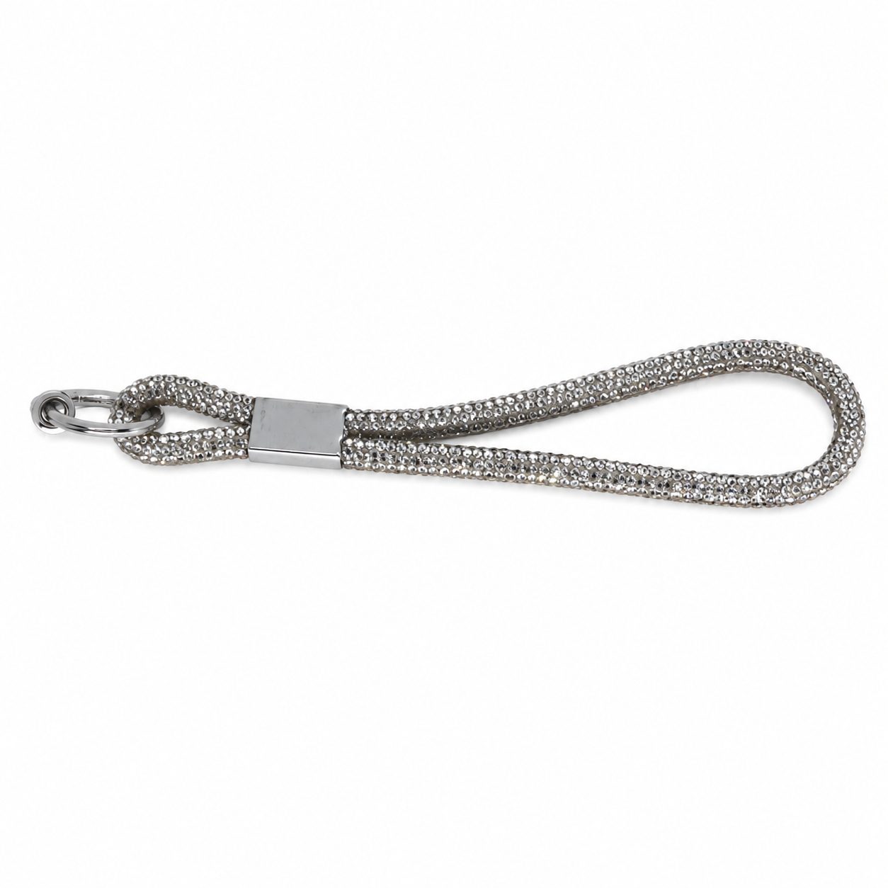 Mini Cordão Strass para Celular - Prata