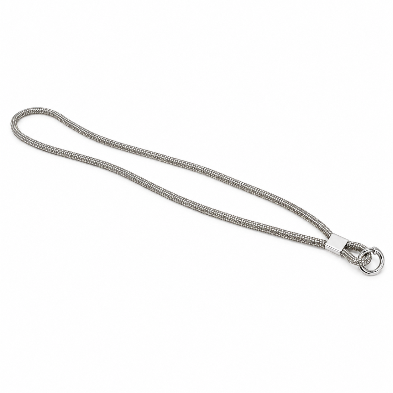 Cordão Strass para Celular - Prata/Cinza