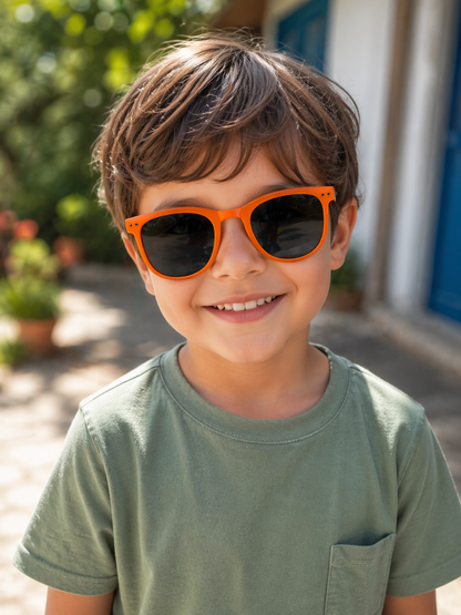 Óculos De Sol Kids Unissex Fun Quadrado Dobrável UV 400