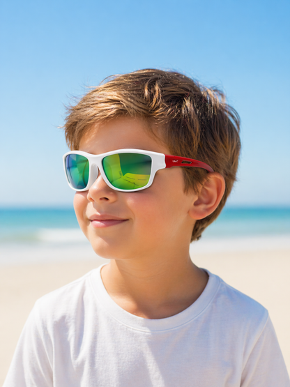 Óculos De Sol Kids Unissex Flash Retangular UV 400