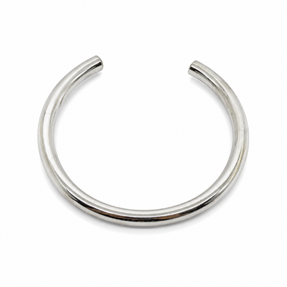 Semijoia Pulseira Bracelete Tubo 65mm Banho Ródio