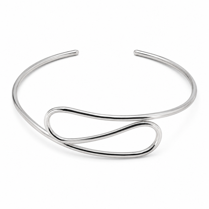Semijoia Colar Choker Aro S 12cm Banho Ródio
