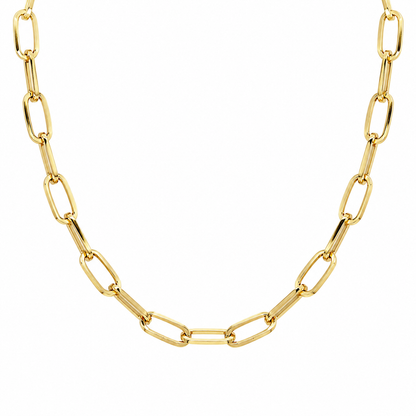 Semijoia Colar Elos 40cm Banho Ouro 18K