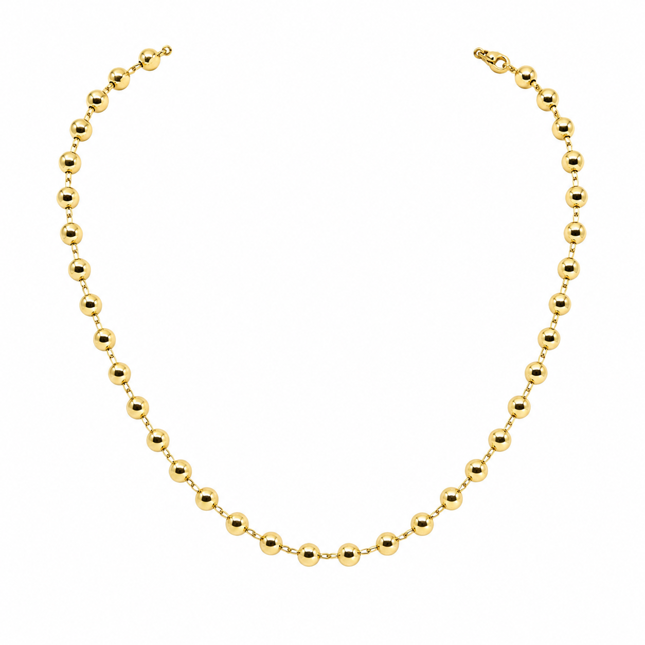 Semijoia Colar Bolinhas 40cm Banho Ouro 18K