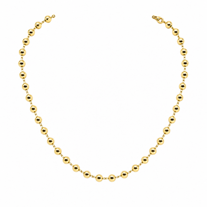 Semijoia Colar Bolinhas 40cm Banho Ouro 18K