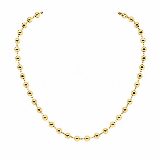 Semijoia Colar Bolinhas 40cm Banho Ouro 18K