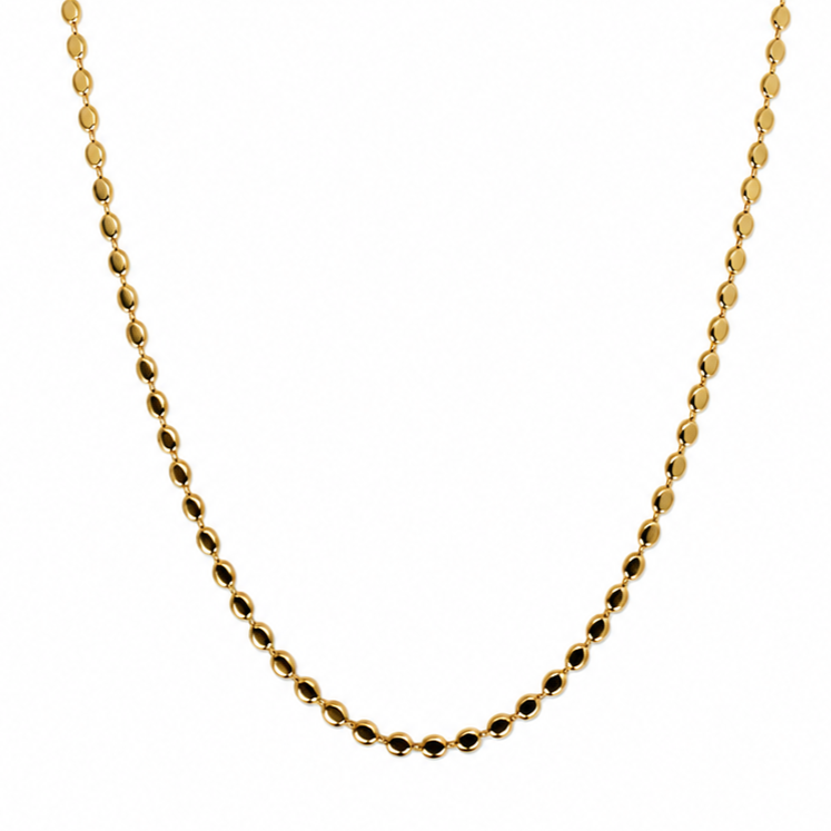 Semijoia Colar Chapinha Diamantada 40cm Banho Ouro 18K