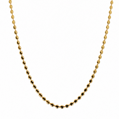 Semijoia Colar Chapinha Diamantada 40cm Banho Ouro 18K