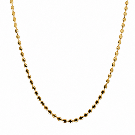 Semijoia Colar Chapinha Diamantada 40cm Banho Ouro 18K