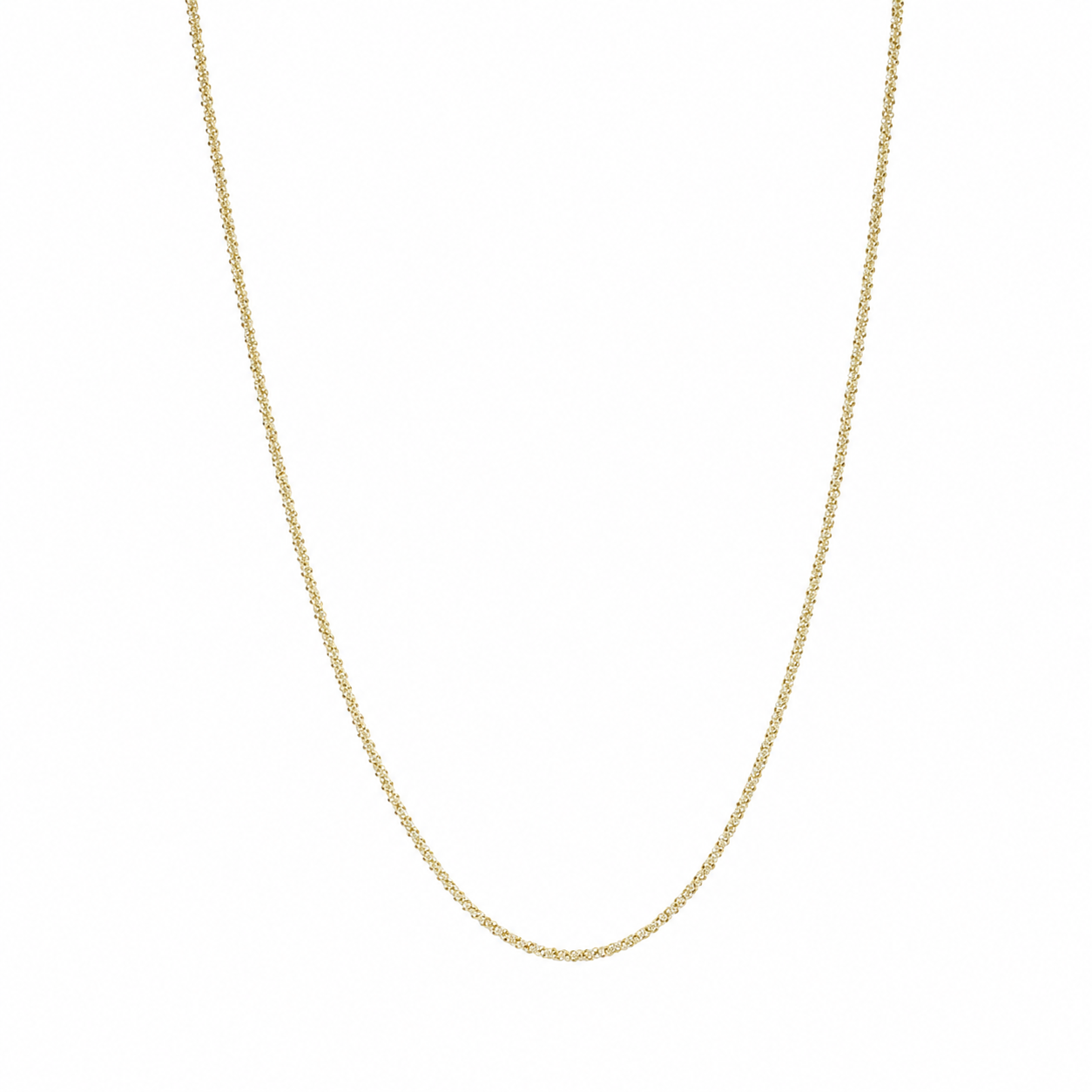 Semijoia Colar Corrente Torcida 70cm Banho Ouro 18K