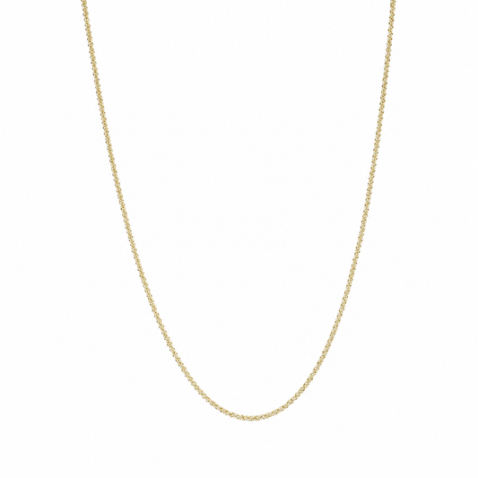 Semijoia Colar Corrente Torcida 70cm Banho Ouro 18K