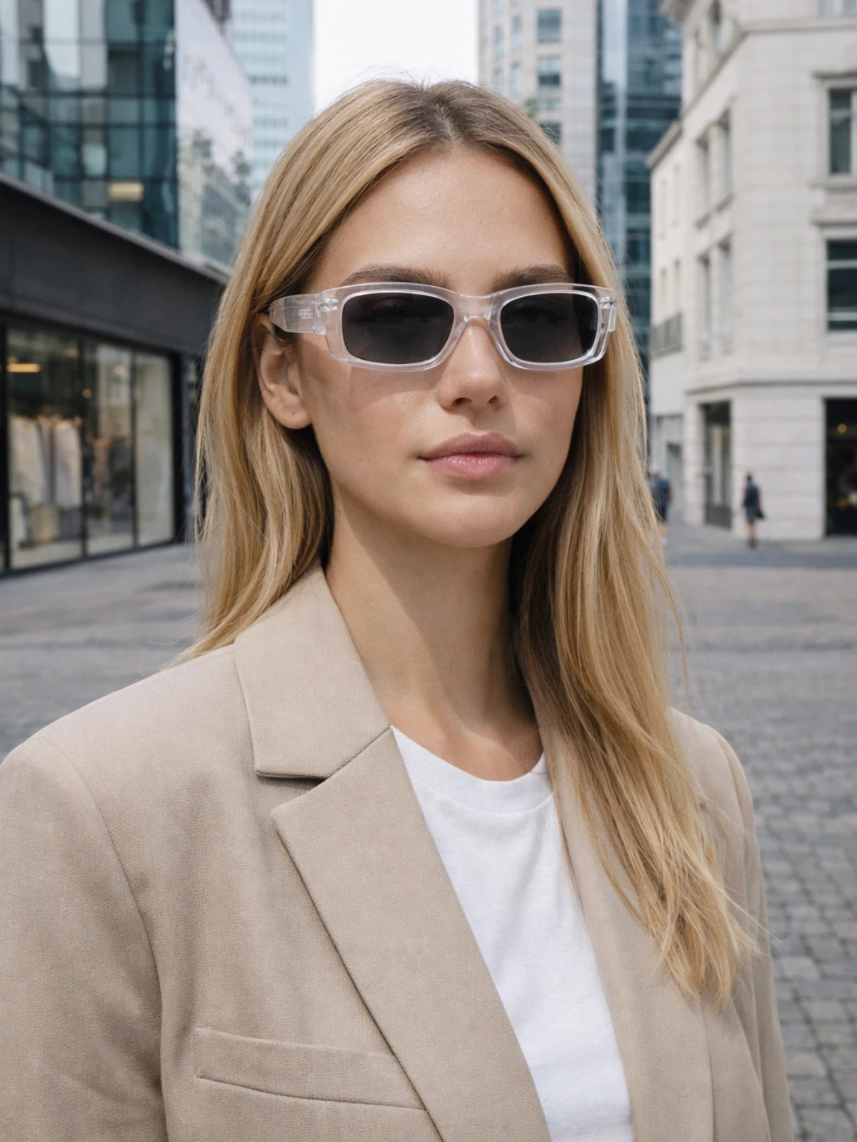 Óculos De Sol Feminino Soleil Retangular UV 400