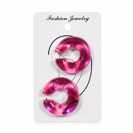Kit Piercing Fake 2 Peças Rosa Escuro