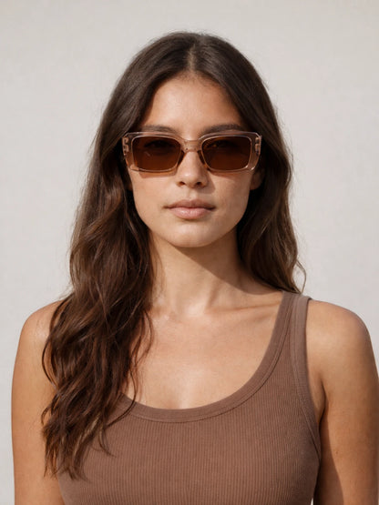 Óculos De Sol Feminino Soleil Retangular UV 400