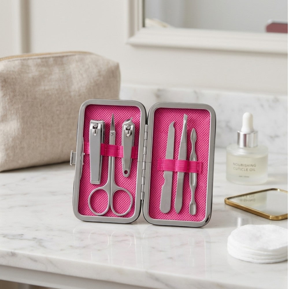 Estojo Manicure Pedicure para Viagem com 6 Peças