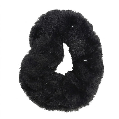 Scrunchie de Pelúcia com Pérolas Anti-Frizz Colors