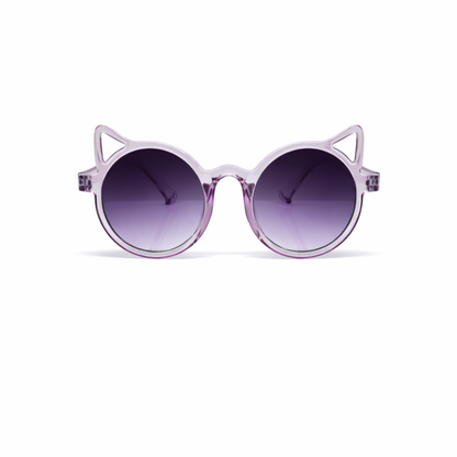 Óculos De Sol Kids Feminino Cat Redondo UV 400