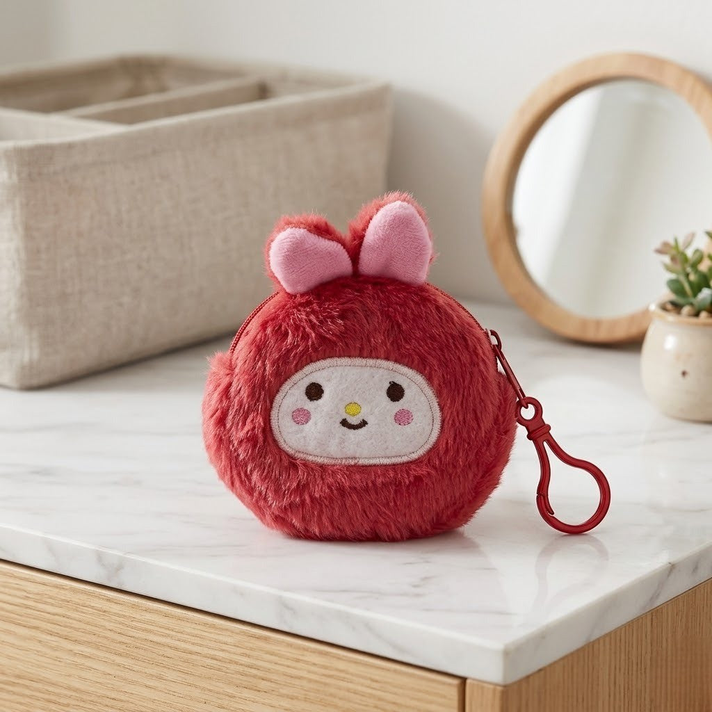 Porta Moedas Infantil de Pelúcia Fofa