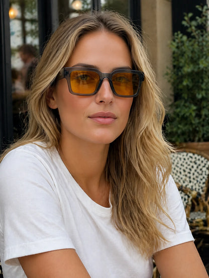 Óculos De Sol Feminino Glow Quadrado UV 400