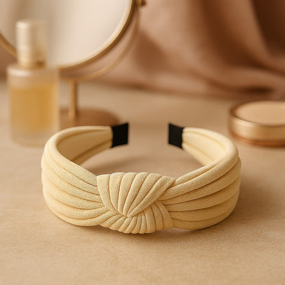 Tiara de Cetim com Nó para Cabelo