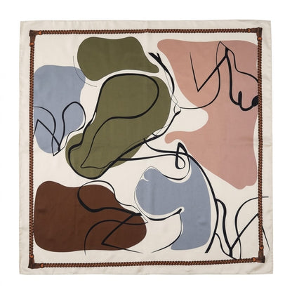 Lenço de Cetim Estampado 90x90cm