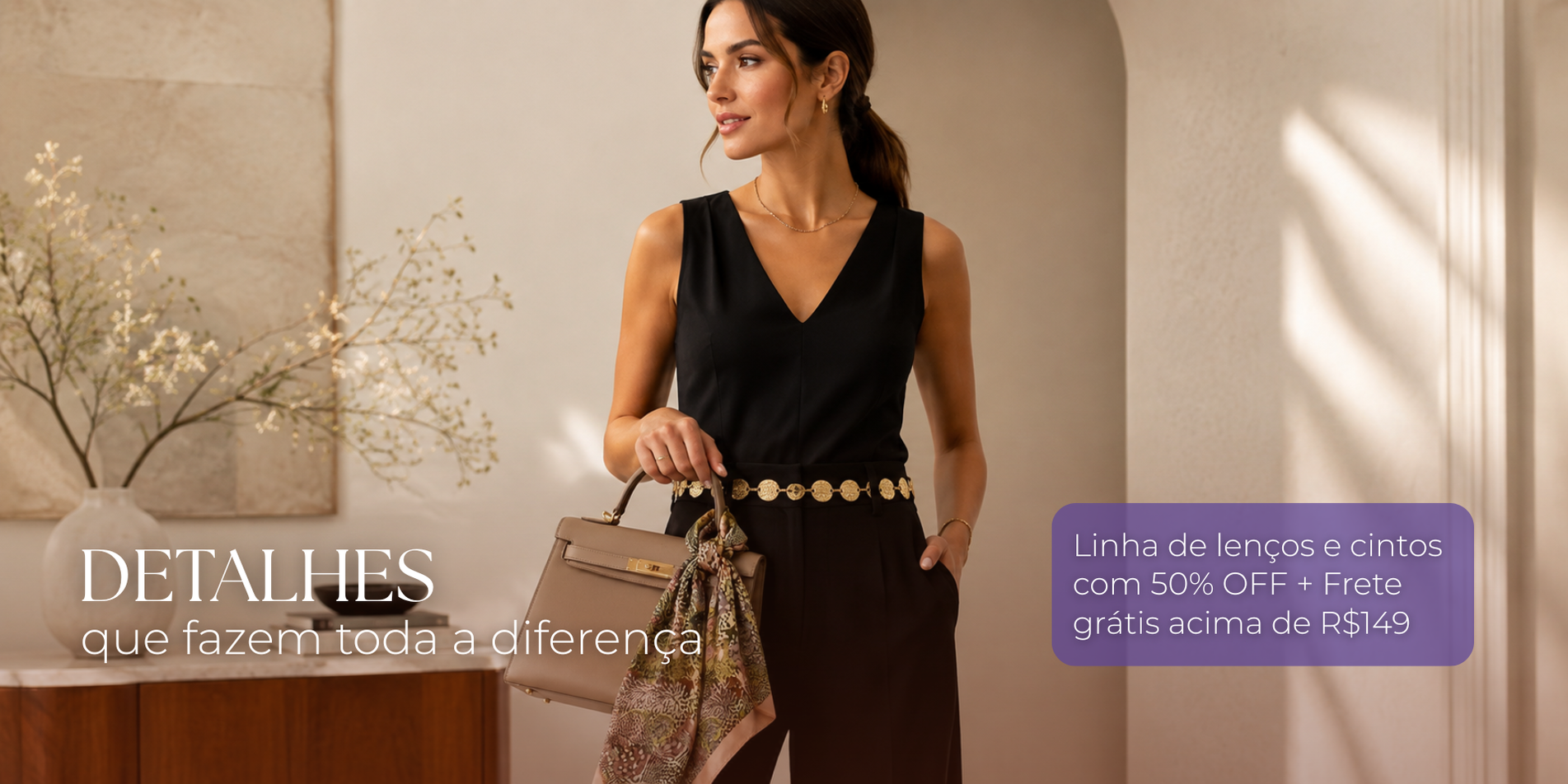 Cinto e lenço - 50% OFF