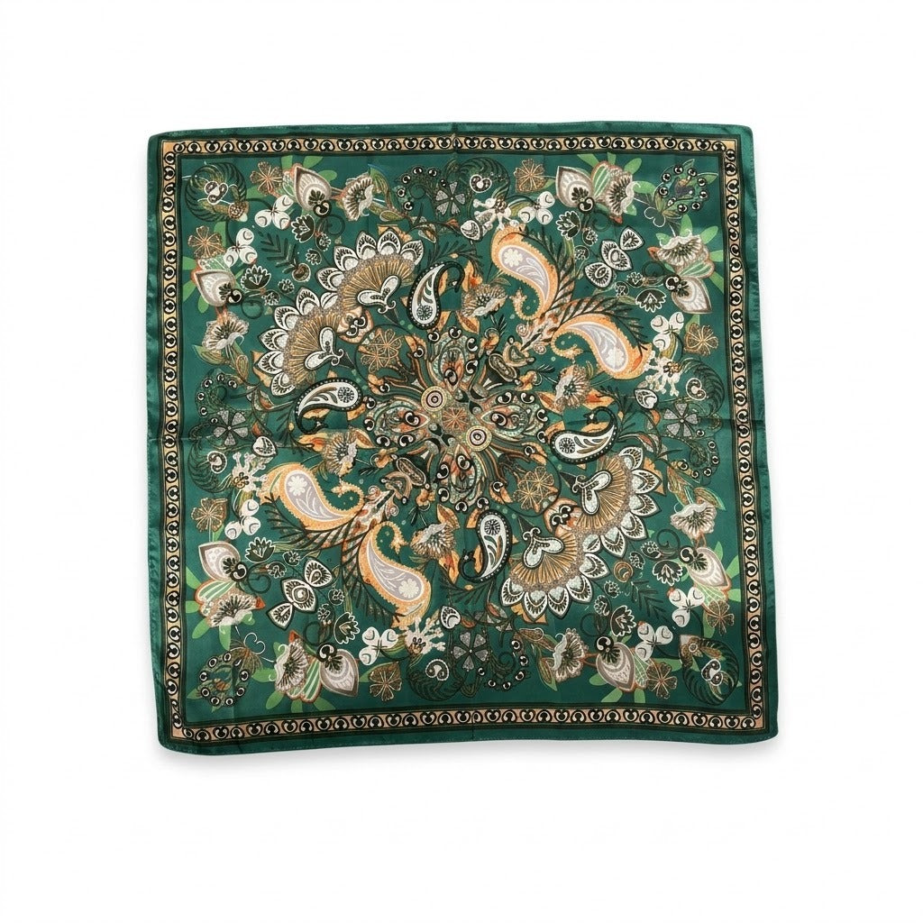 Lenço de Cetim Estampado 70x70cm