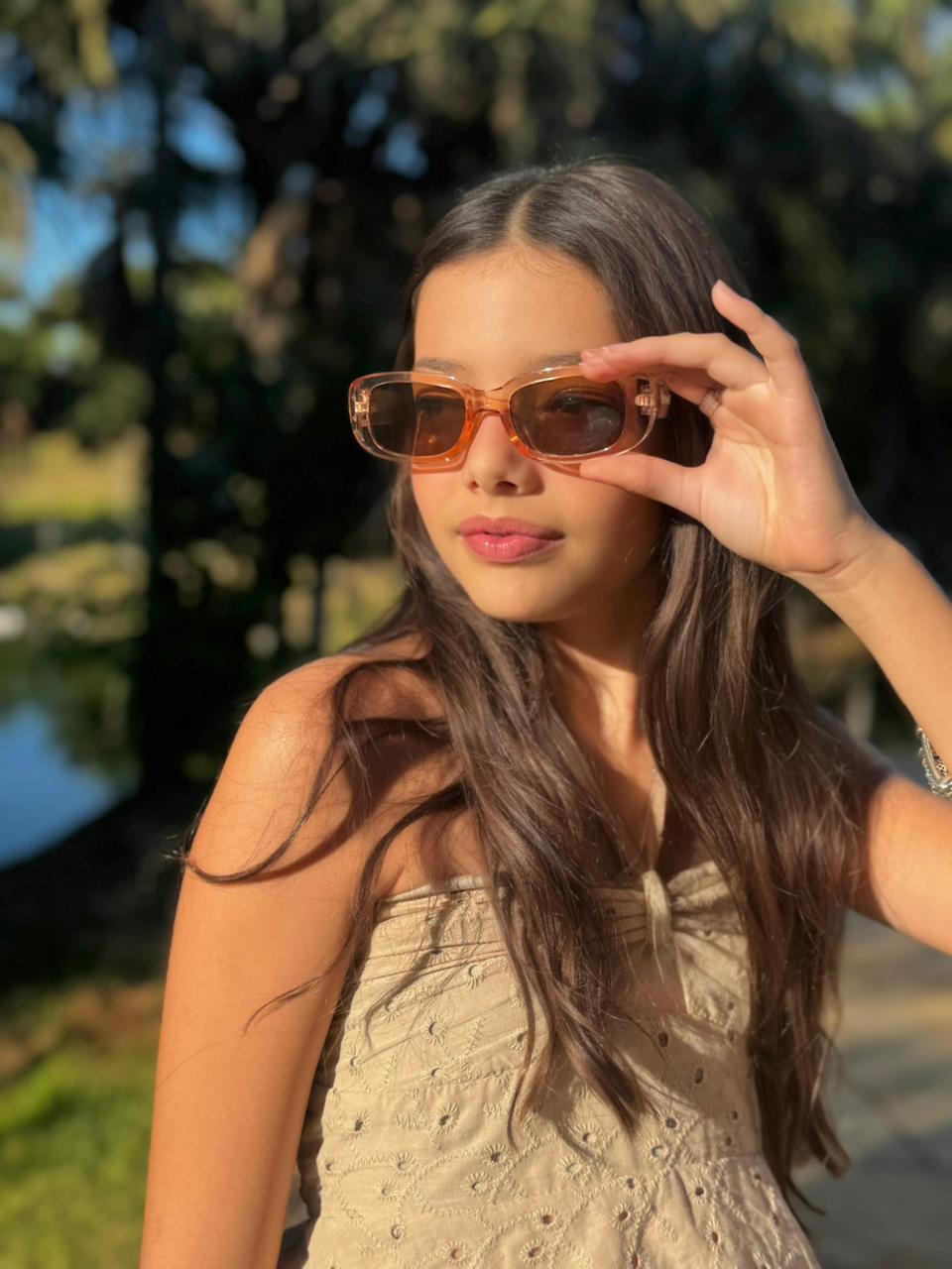 Óculos De Sol Feminino Soleil Retangular UV 400