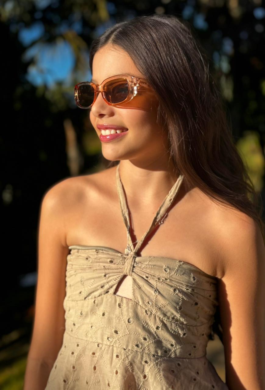 Óculos De Sol Feminino Soleil Retangular UV 400