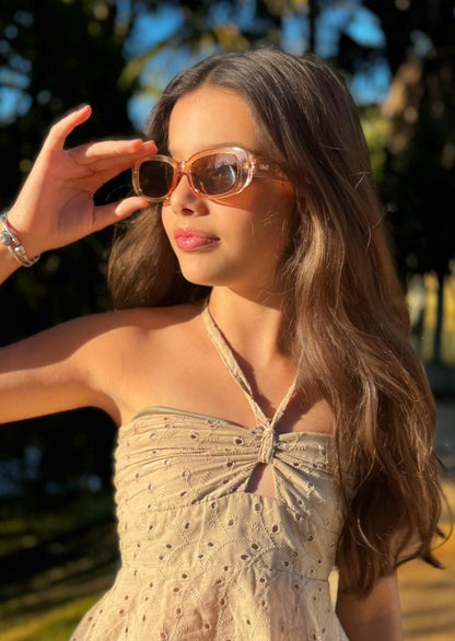 Óculos De Sol Feminino Soleil Retangular UV 400