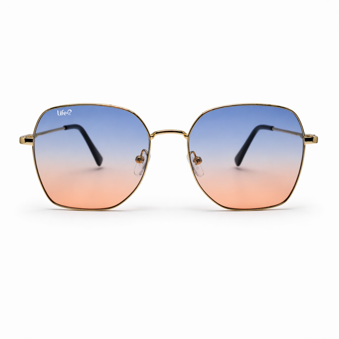 Óculos De Sol Unissex Capri Quadrado UV 400