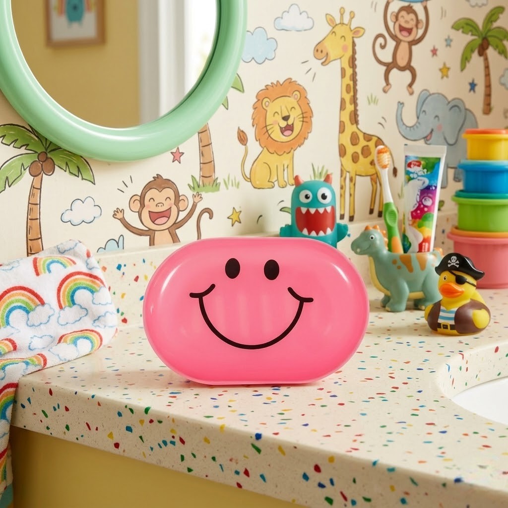 Porta Sabonete Smile com Tampa para Viagem