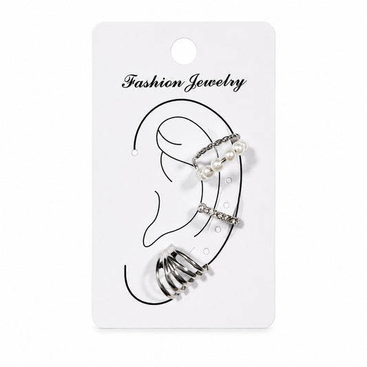 Kit Piercing Fake 3 Peças Prata