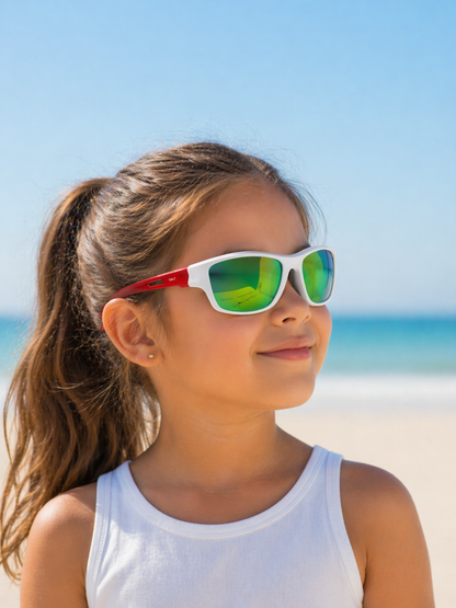 Óculos De Sol Kids Unissex Flash Retangular UV 400