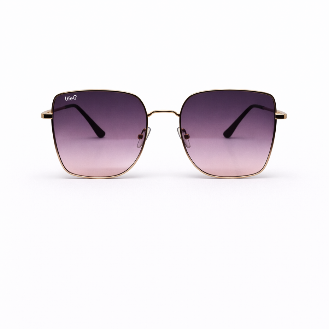 Óculos De Sol Unissex Capri Quadrado UV 400