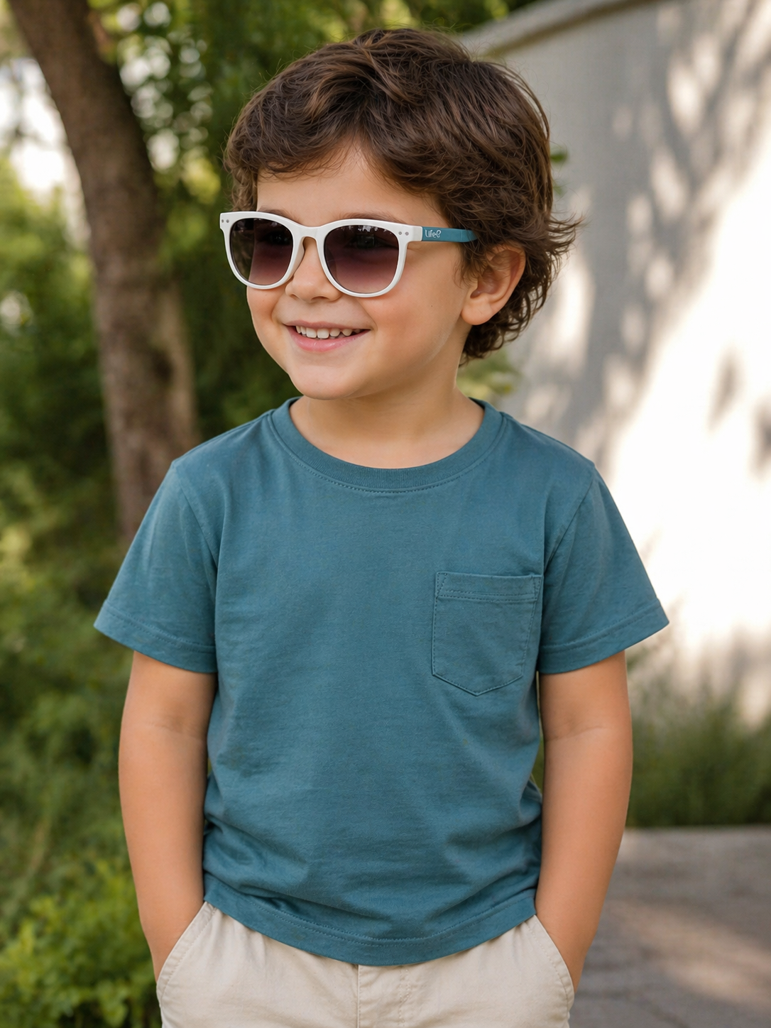 Óculos De Sol Kids Unissex Fun Quadrado Dobrável UV 400