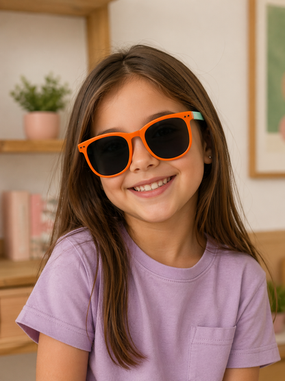 Óculos De Sol Kids Unissex Fun Quadrado Dobrável UV 400